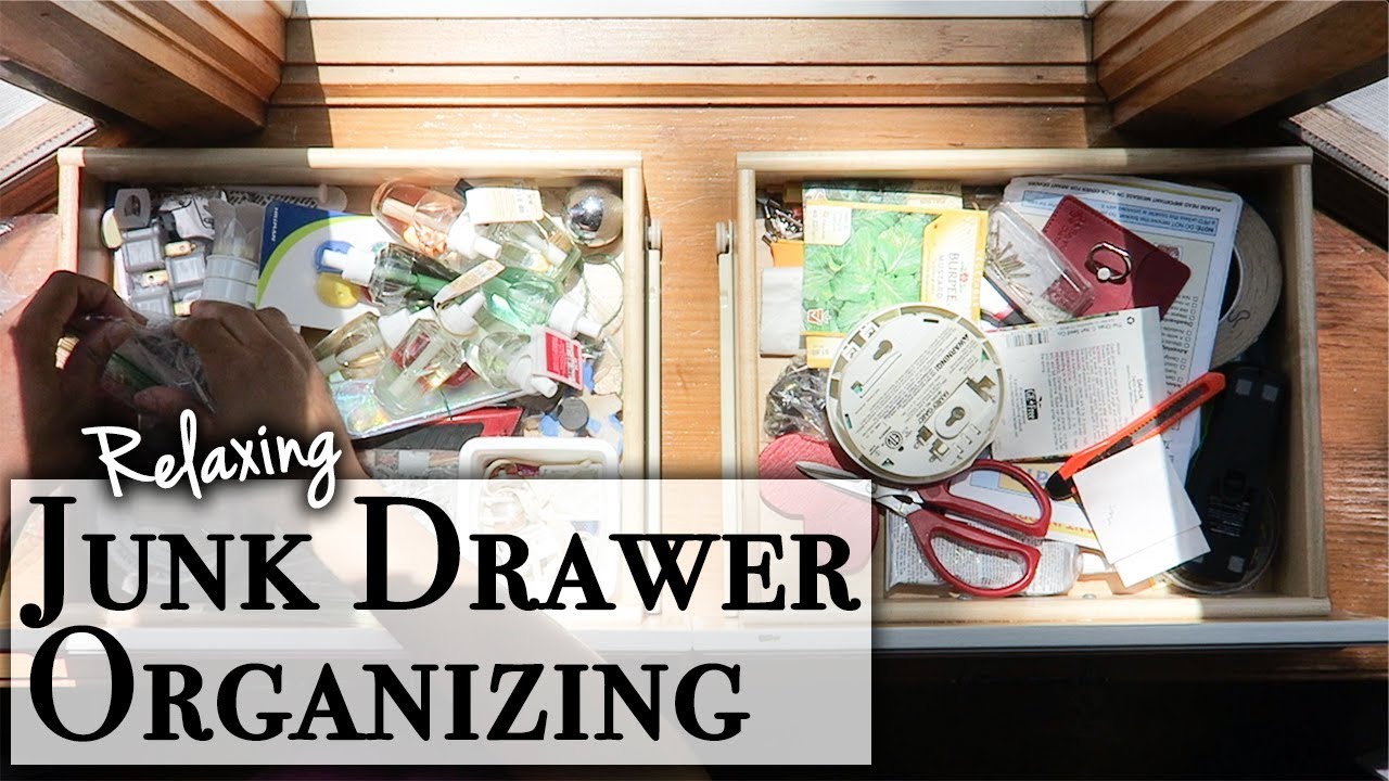 ASMR Junk Drawer Organizing - YouTube