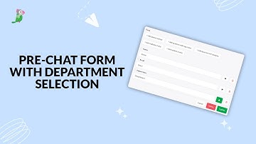 Setup a pre chat form with departments