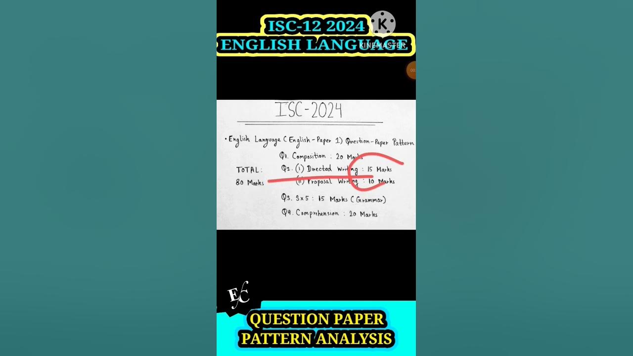 ISC12 2024 English Language Paper Pattern Analysis isc isc2024 