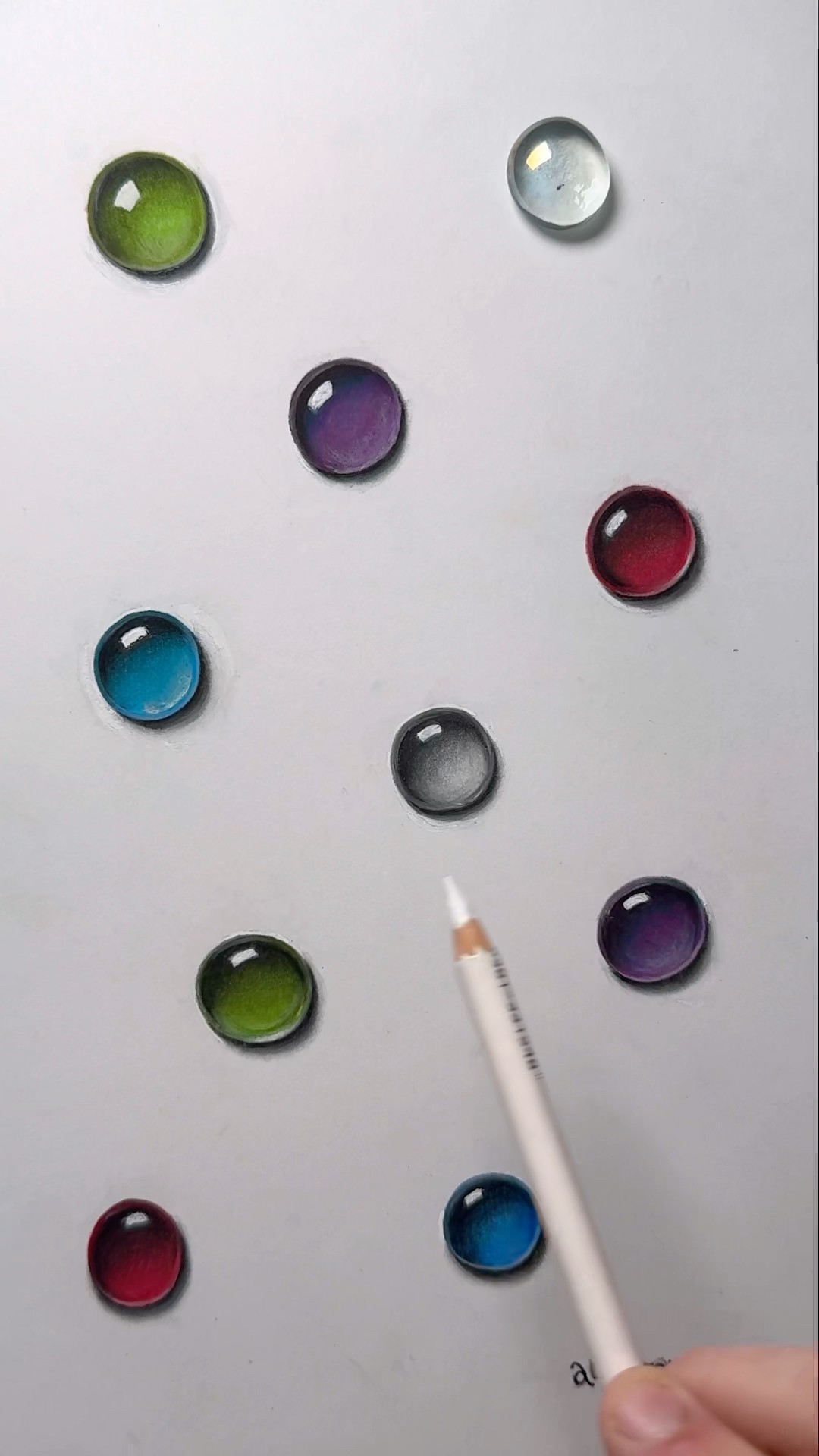 Find the Real Glass Gem! ? #funnyart #realism #drawing