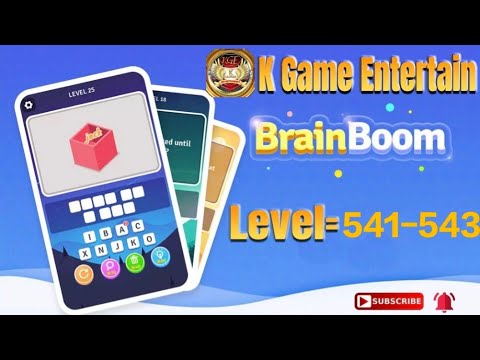 Brain Boom Level //541,542,543 All Levels Let's Play With @K Games Entertainment #brainboom