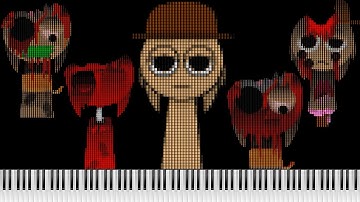 Sprunki Tunner All 20 Stages 🎹 | Piano Waterfall & MIDI Art Animation #piano #animation #sprunki