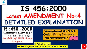 IS 456:2000 Amendment -4|Detailed Explanations||Comparative Analysis|IESGATEWiz