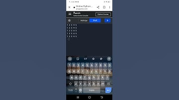 Python Program to print number square pattern