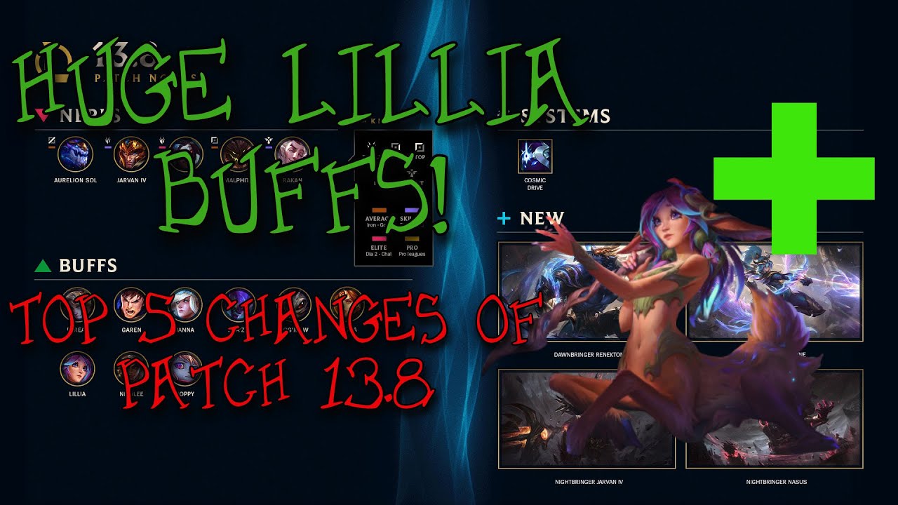 HUGE Lillia Buffs! Top 5 Changes of Patch 13.8