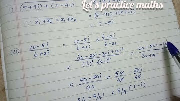TN class12 maths chapter2 complex numbers exercise 2.4 q.no.1