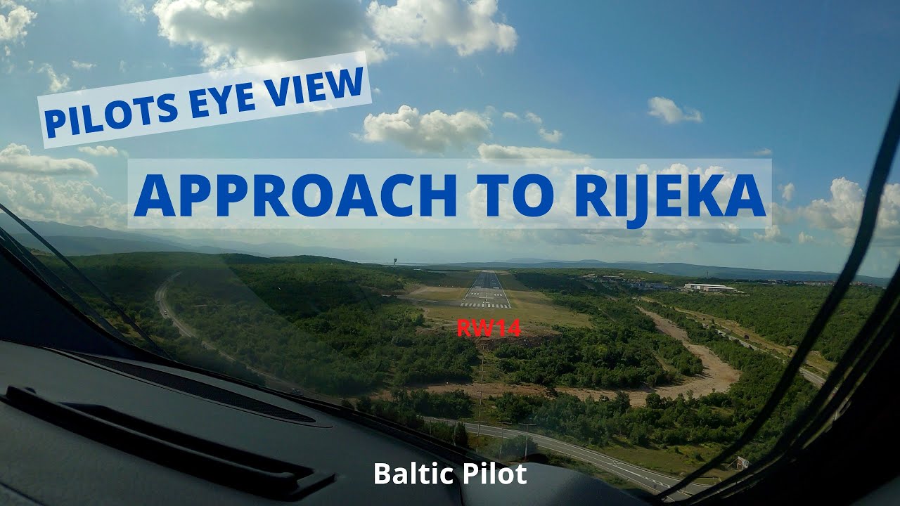 Pilots eye view approach to Rijeka International airport
