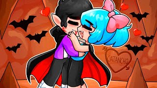 SRJUANCHO VAMPIRO BESA A SRTACATANA VAMPIRA 😱🧛‍♀️💖 VAMPIRO SE ENAMORA DE UNA CHICA EN MINECRAFT