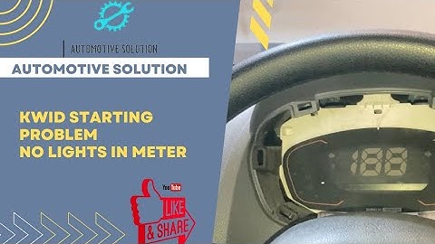KWID Starting Problem meter all light not on|  #renault #kwid #no Chack light#starting problm