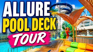 Allure of the Seas Pool Deck Tour | Perfect Storm, Splashaway Bay, Baby Bay, Jacuzzis & More
