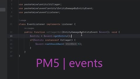 Events Tutorial PM5 | Pocketmine Coding Tutorial 2