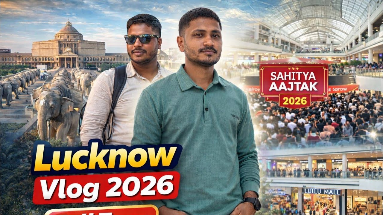 Lucknow Vlog 2026 | Sahitya AajTak 2026 Ambedkar Memorial Park & Lulu Mall Full Tour 😍🔥
