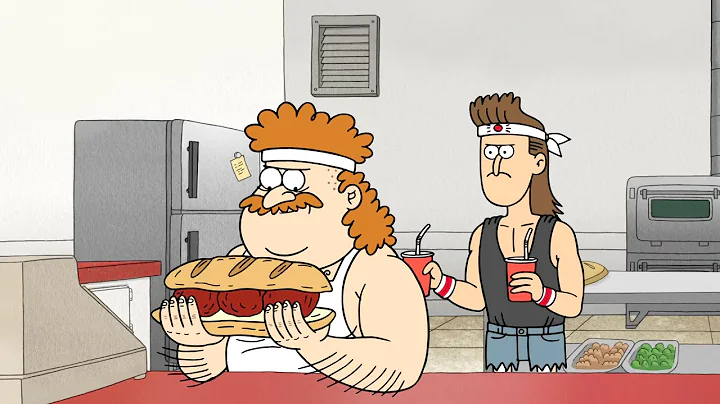 Regular Show - Mordecai And Rigby Visit Death Kwon Do Pizza And Subs For Lunch