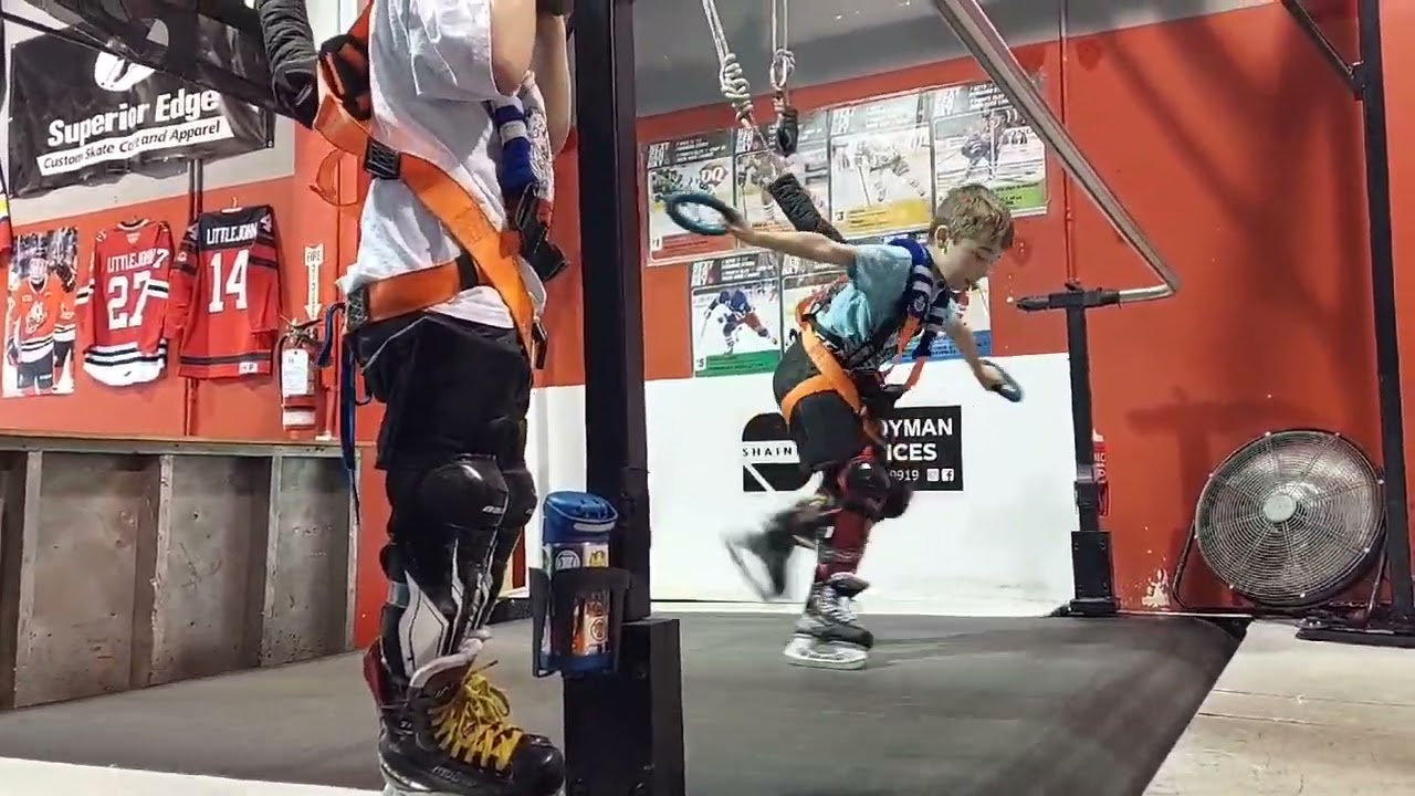 Hockey Treadmill - Keep your arms up