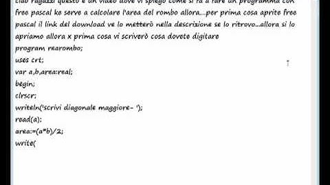 come creare un programma con free pascal trik912