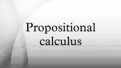 Propositional calculus