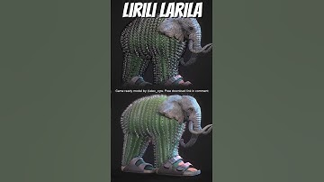 Lirili larila Game ready 3D model. Free download link in comments. #blender3d #gamedev #lowpoly #3d