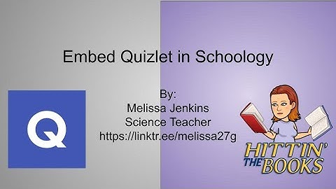Embed Quizlet in Schoology
