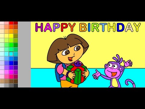 dora-happy-birthday-coloring-pages-|-online-coloring-book