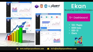 Ekan Bootstrap Admin Sales Dashboard Template with Dark LTR Theme