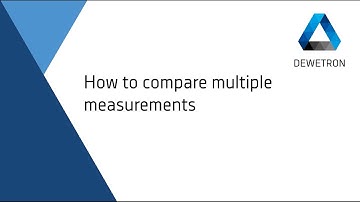 How to compare multiple measurements // DEWETRON Academy