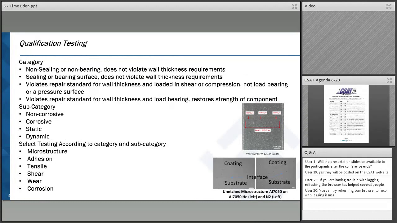 Dr. Tim Eden, Penn State U.: Structural Repair & Evaluation of High Strength Al Alloys
