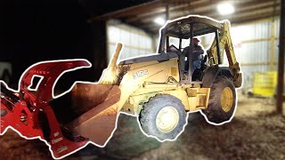 Unloading The Abandoned digger Off A Trailer...AT NIGHT!!