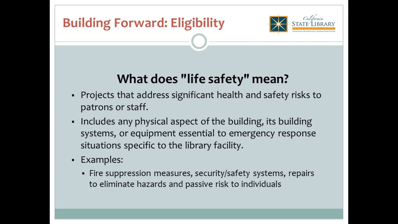 Building Forward Library Infrastructure Program Competitive Grants Opportunity Information Session
