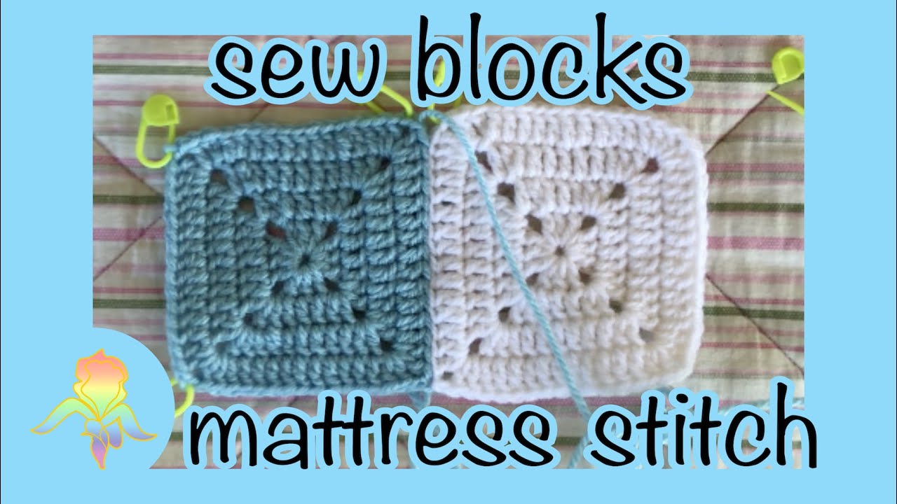 Invisible seam (mattress stitch) for sewing granny squares together