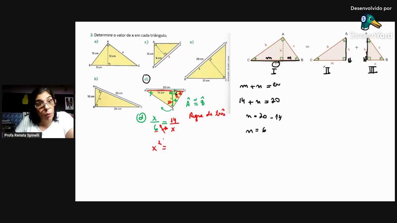 Pin em Aulas de Relações MétricasnoTriânguloRetângulo🧠📚