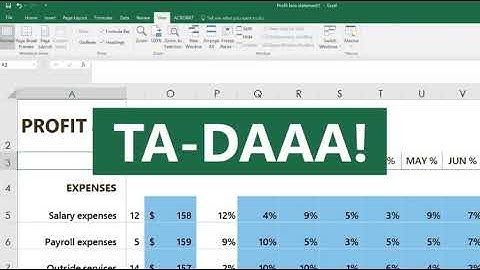 Đóng băng hàng và cột trong excel