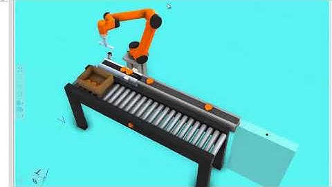 Packaging Simulation with Cobot AUBO