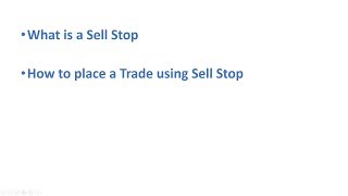 What is a Sell Stop