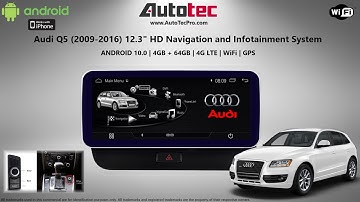 AutoTecPro Audi Q5 (2009- 2016) 12.3" HD Android Screen Navigation CarPlay Android Auto WIFI WIFI BT