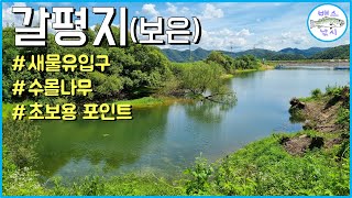 [일단던져]충북 보은 갈평저수지 배스낚시 feat. 짜치 타작