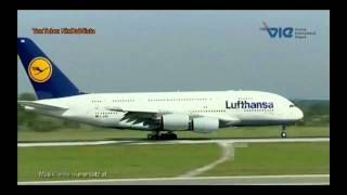 Airbus A380 abflug von Wien nach der Namensgebung