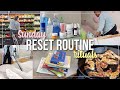 Sunday reset routine grocery shopping  haul cleaning my apartment organizing skincare meal prep