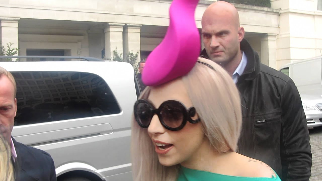 Lady Gaga leaving her hotel in London