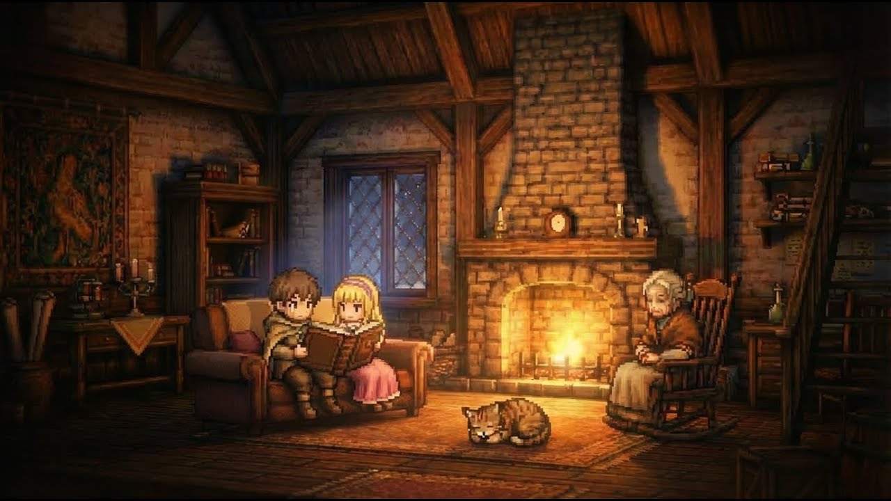 Cozy Fireplace Reading ☕ Lo-Fi Beats for Relaxing, Studying & Sleep