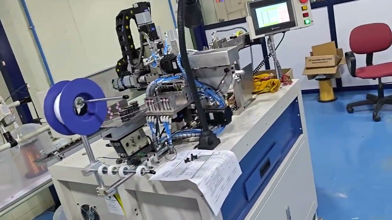 Complete Transformer Winding Machine | Single Arm | 3 Wire 3 Sleeve with Tape Auto Process