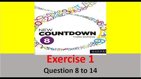 Class 8 Math Exercise-1 Question 8 to 14 || New countdown third edition class 8 exercise 1