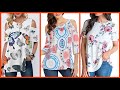 New arrival glamorous look Printed and  design ideas chiffon three quarter sleeves  first class