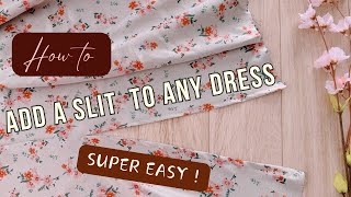 How to Add a Slit to a Dress or Skirt  Super Easy ! for Beginners
