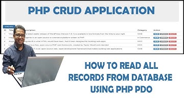 How to fetch all records from MySQL database using PHP PDO Part-5