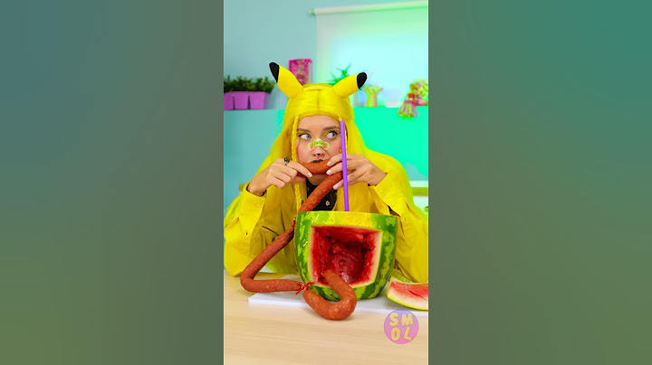 Pikachu hid a sausage in a watermelon!😂 No, no, I only eat fruit[😂 #smol #funny #comedyvideos