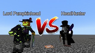 Lord Pumpkinhead vs HeadHunter  Mob Battle  Minecraft