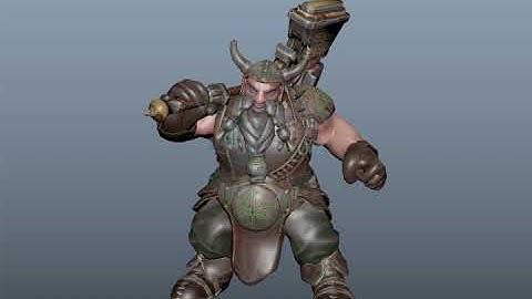 Dwarf warrior knight idle