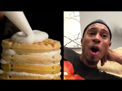 Kalen Reacts to Breakfast Cereal Waffle Cake