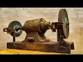 Restoring A Giant Stone Grinder//TALENTED MECHANIC Completely Restores An Old Broken Stone Grinder