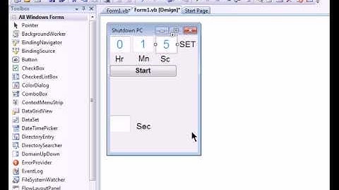 How To Make an Automated Application that Can Shutdown a PC, Programming in VB.NET